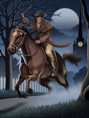 Paul Revere Midnight Ride. Midnight Ride of Paul Revere